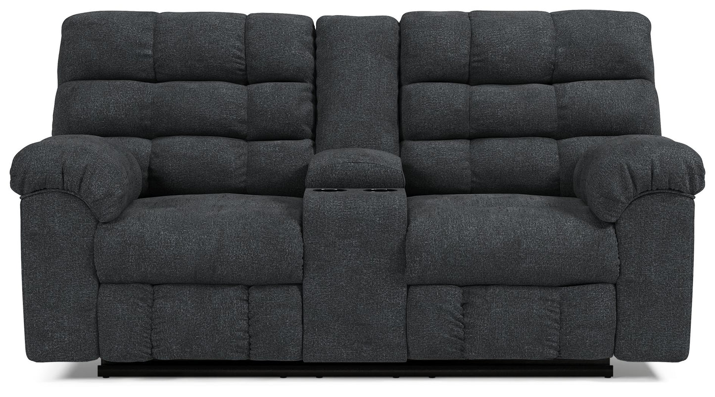 Wilhurst - Marine - Double Rec Loveseat W/Console