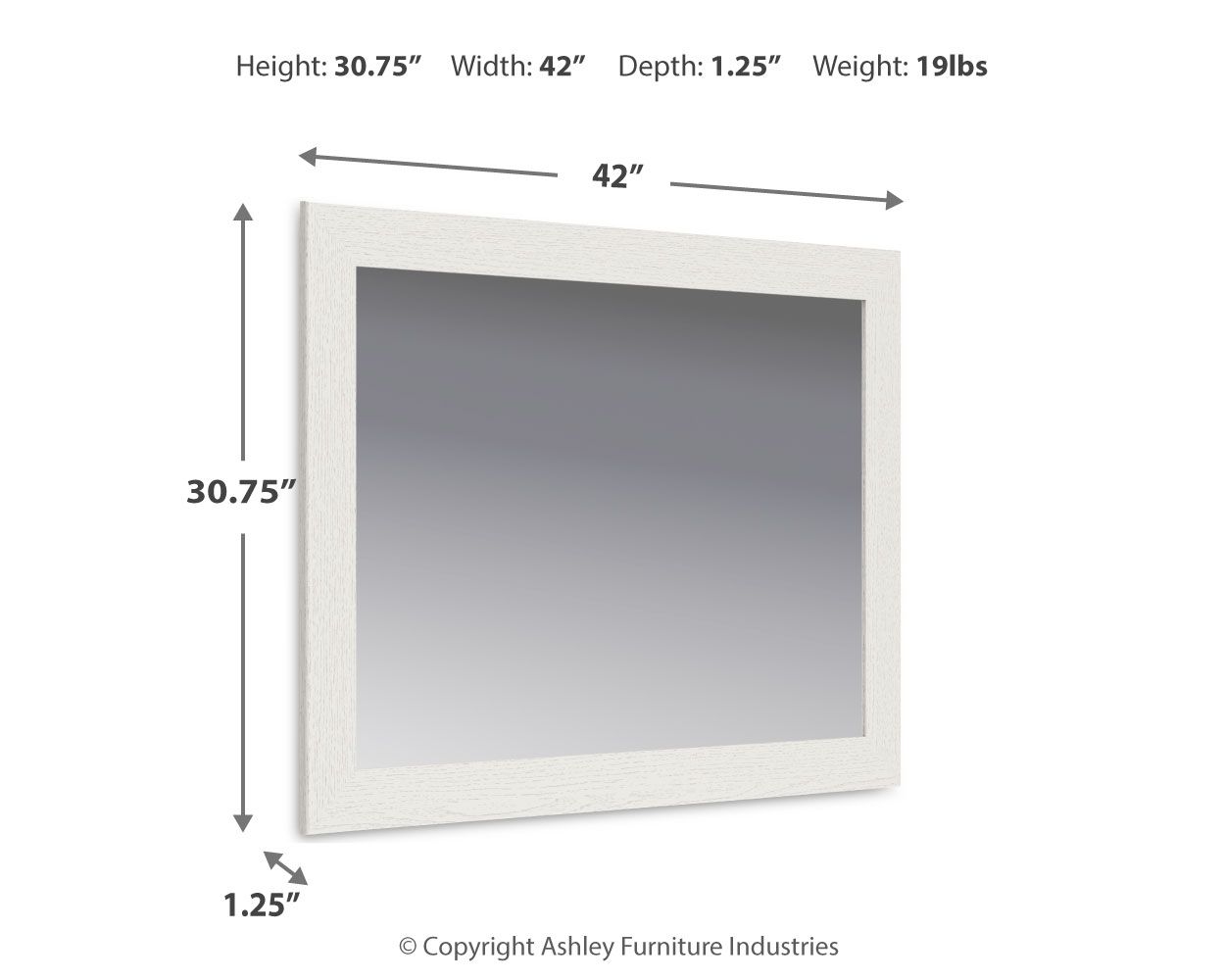 Grantoni - White - Bedroom Mirror
