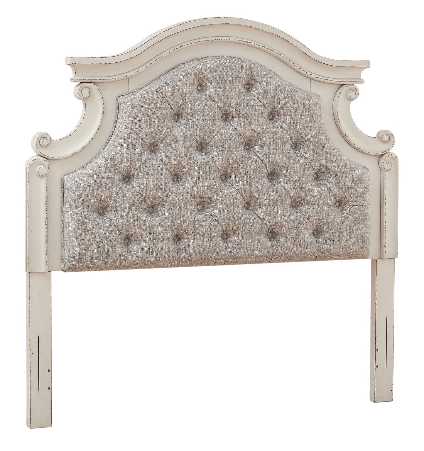 Realyn - Chipped White - Full Uph Panel Headboard