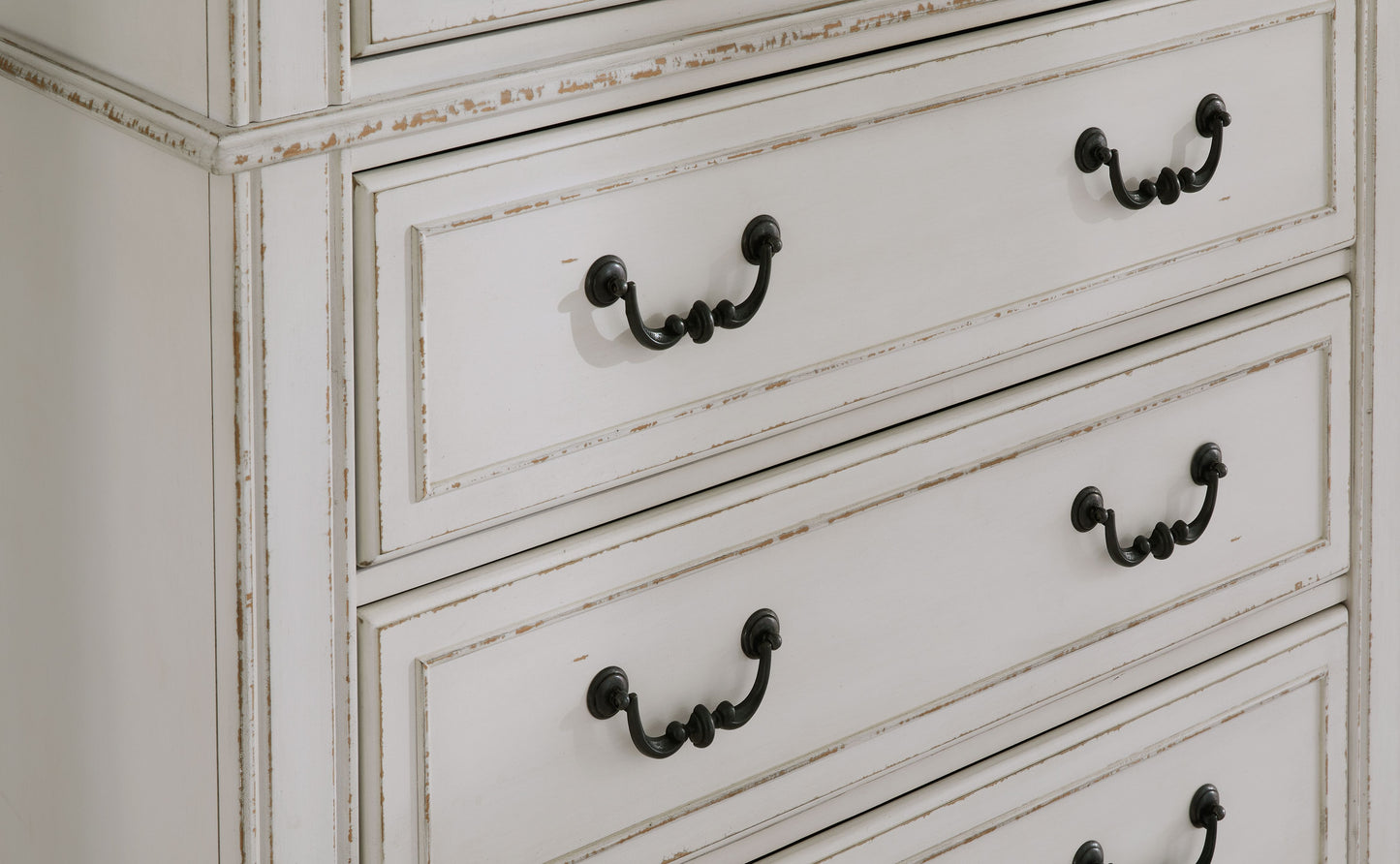 Brollyn - White / Brown / Beige - Five Drawer Chest