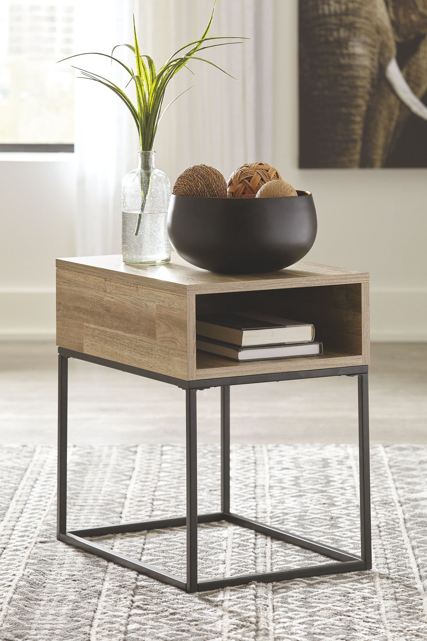 Gerdanet - Natural - Rectangular End Table