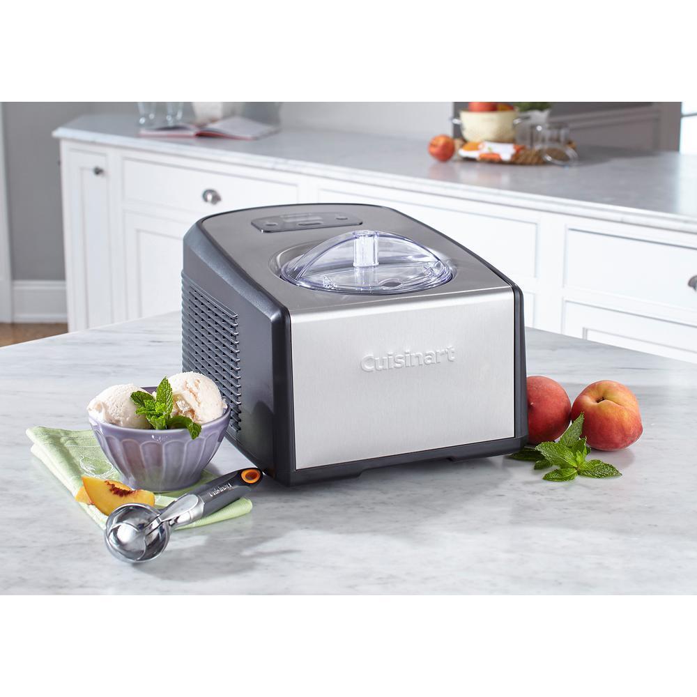 Cuisinart - SS Ice Cream And Gelato Maker Compressor - Pearl Silver