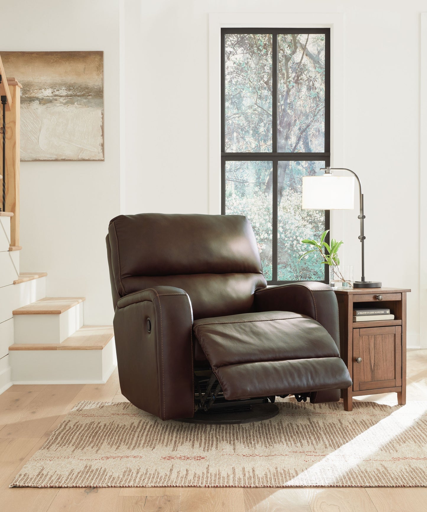 Emberla - Coffee - Swivel Glider Recliner