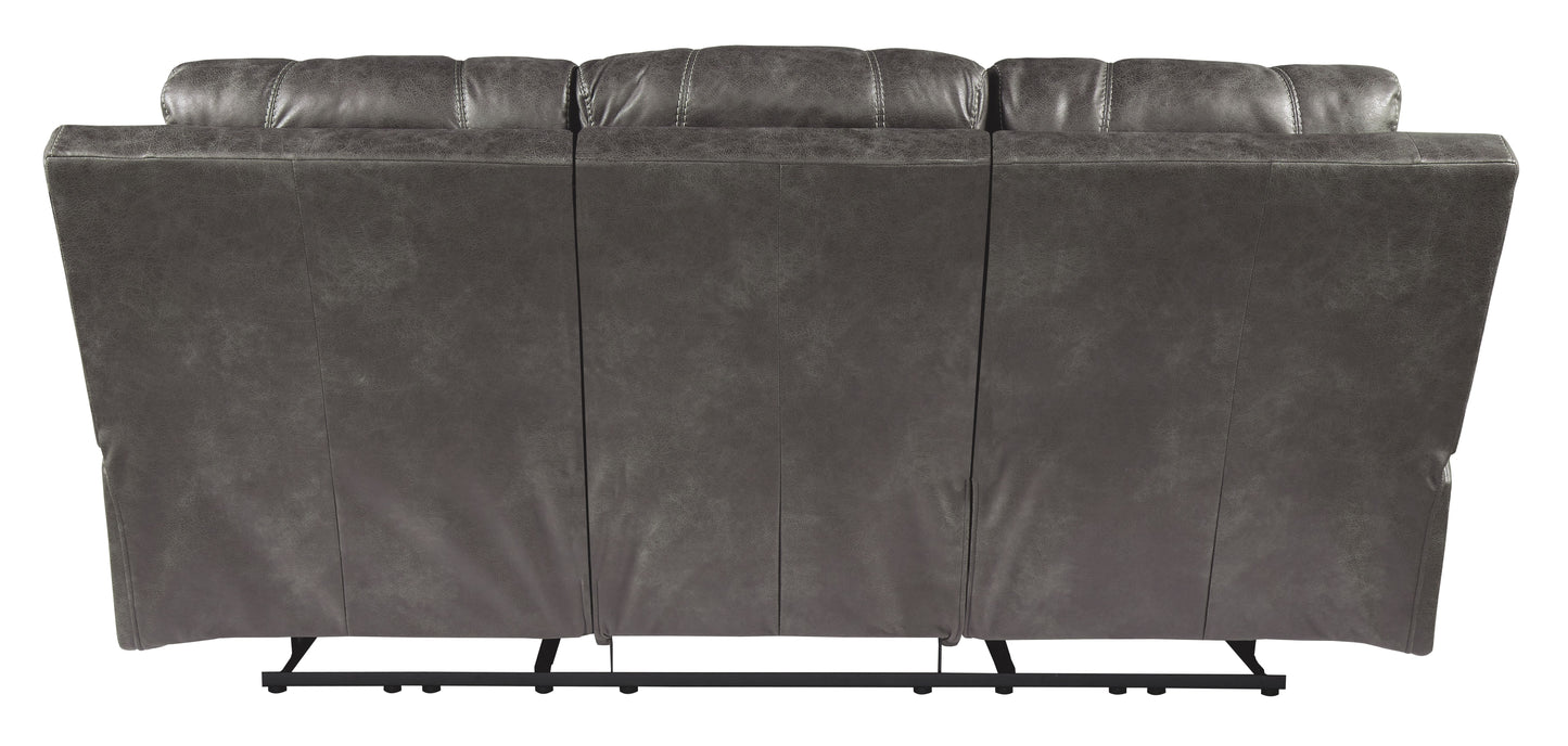 Erlangen - Dark Gray - Pwr Rec Sofa With Adj Headrest