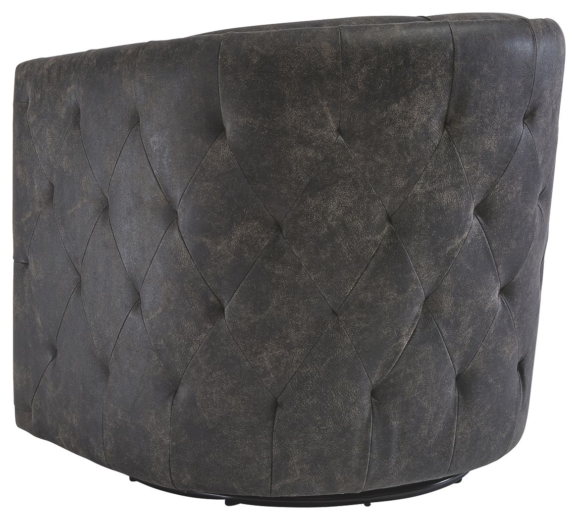 Brentlow - Distressed Black - Swivel Chair