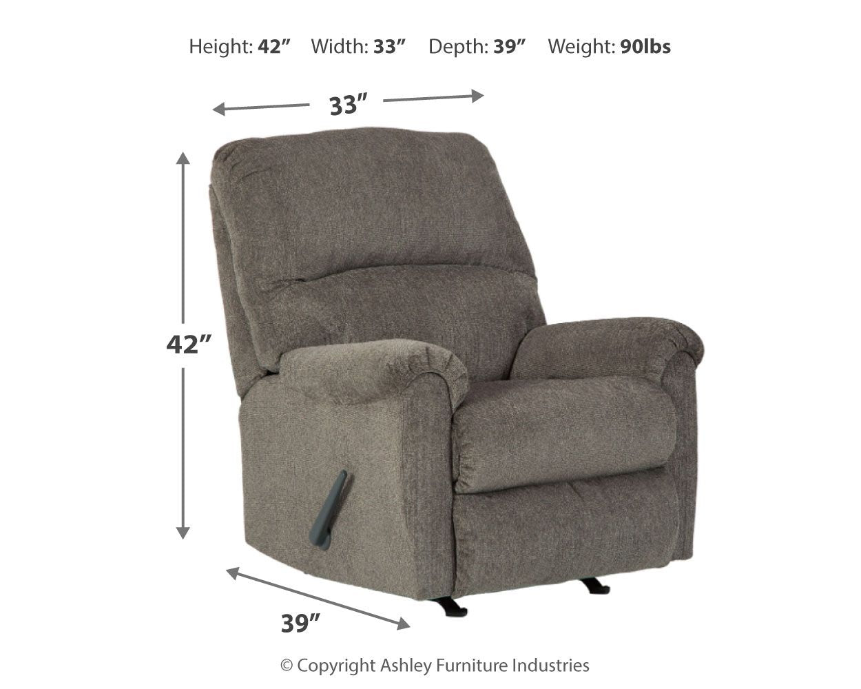 Dorsten - Slate - Rocker Recliner