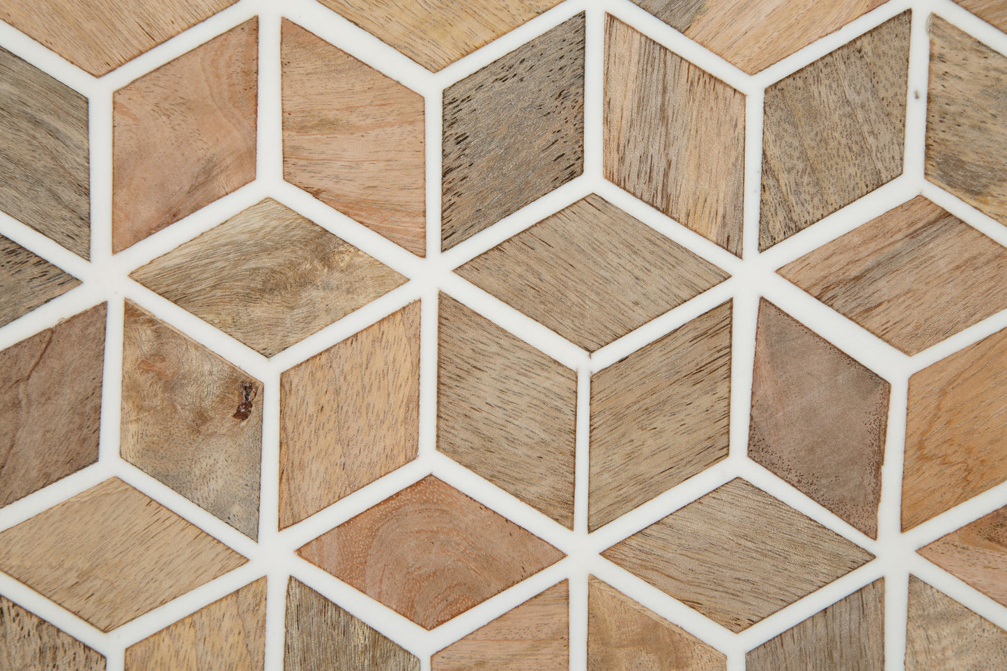 Drovelett - White / Light Brown - Accent Table