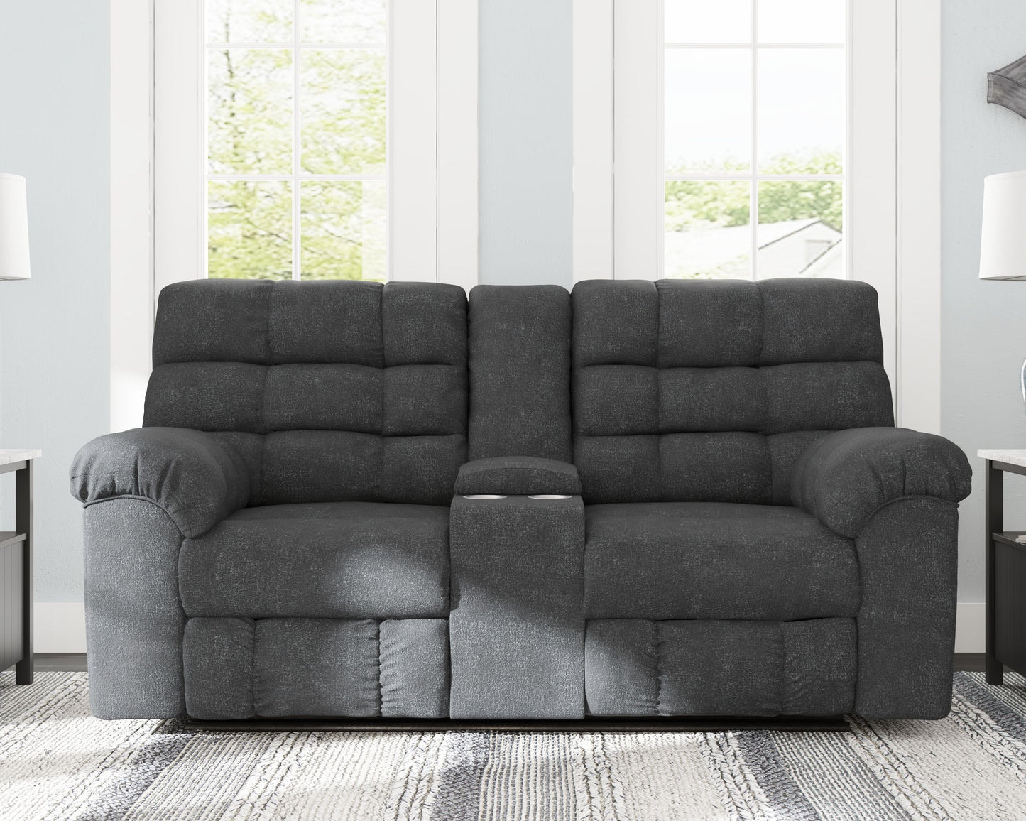 Wilhurst - Marine - Double Rec Loveseat W/Console