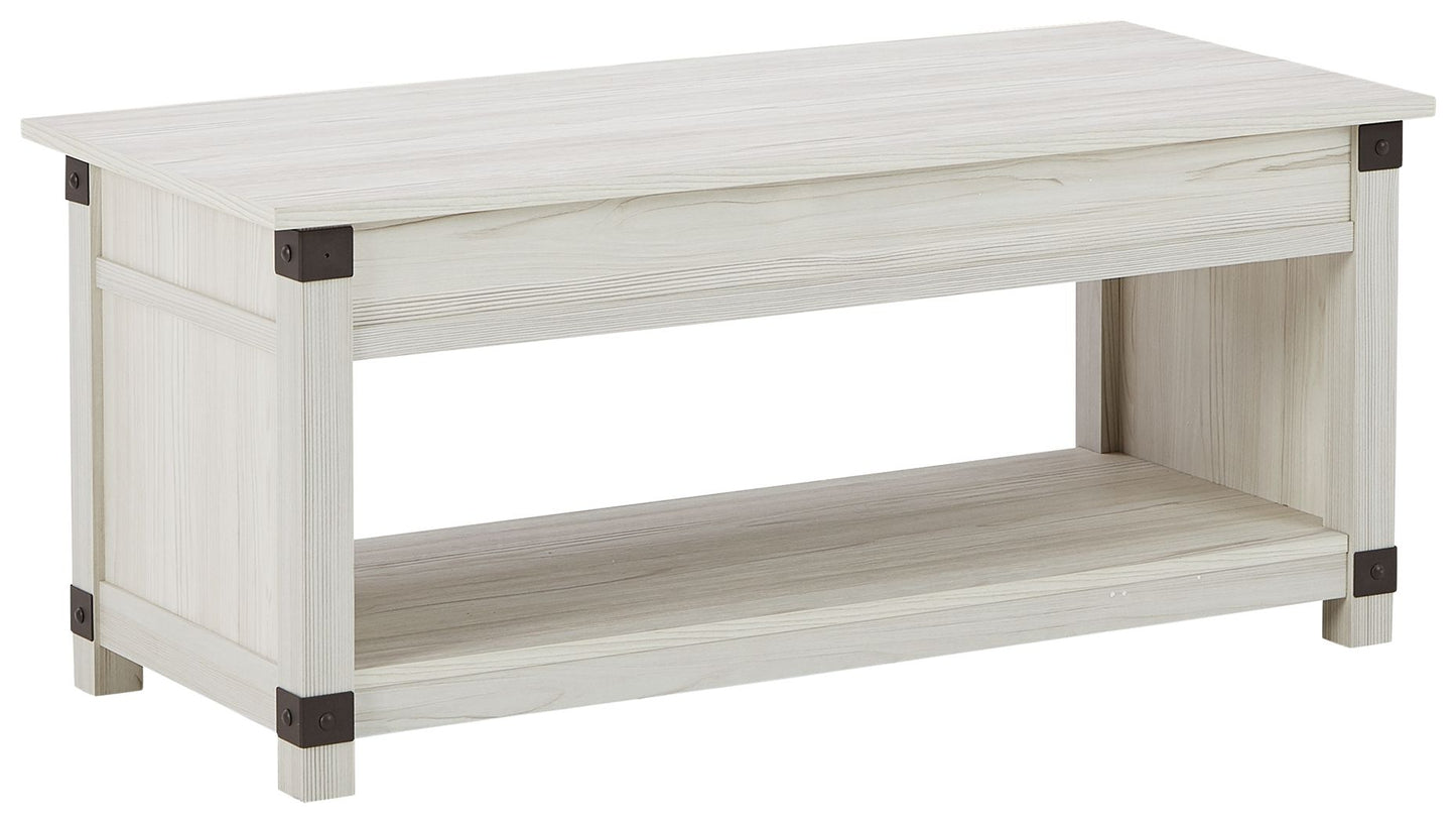 Bayflynn - Whitewash - Rect Lift Top Cocktail Table