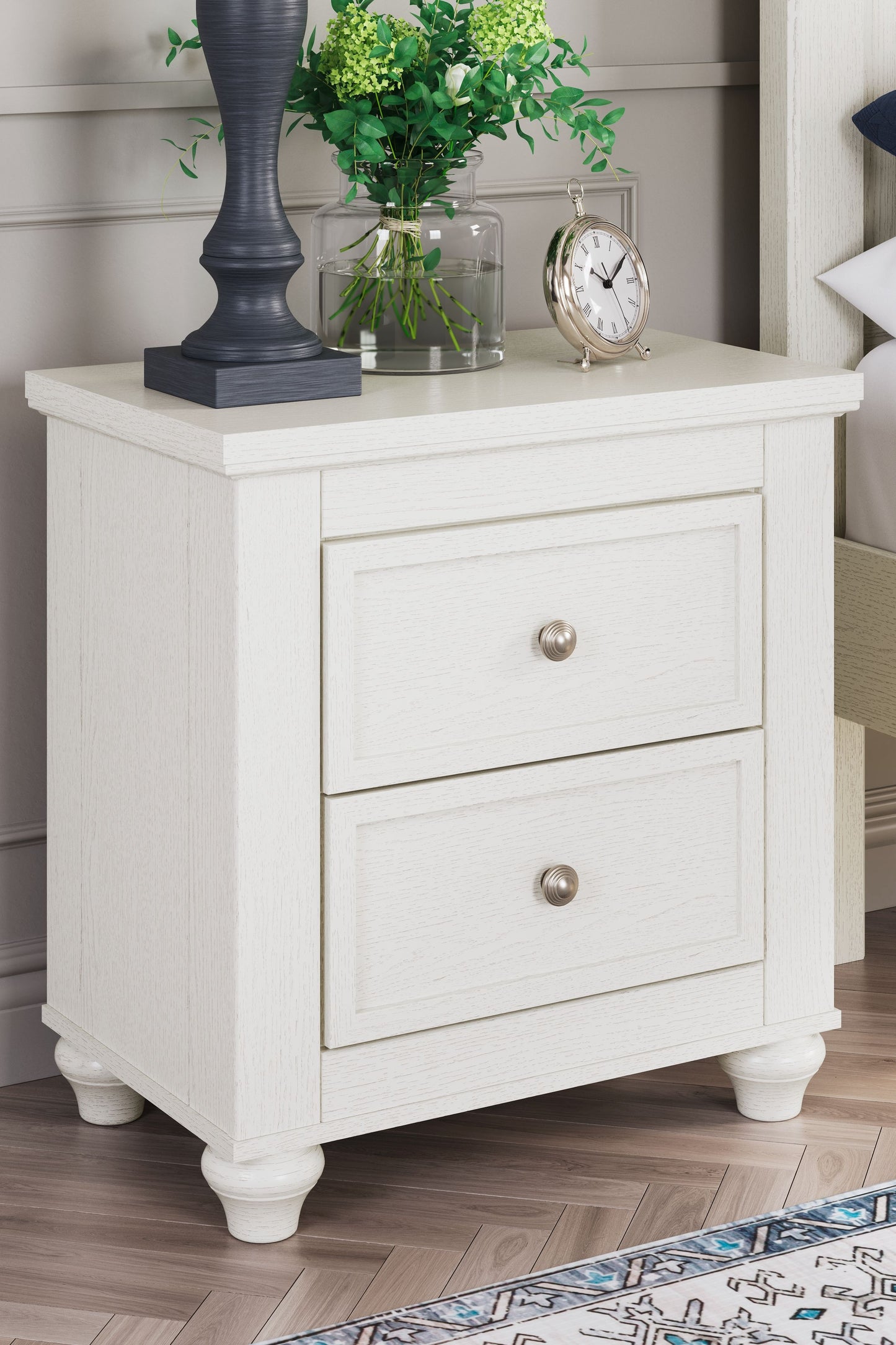 Grantoni - White - Two Drawer Night Stand