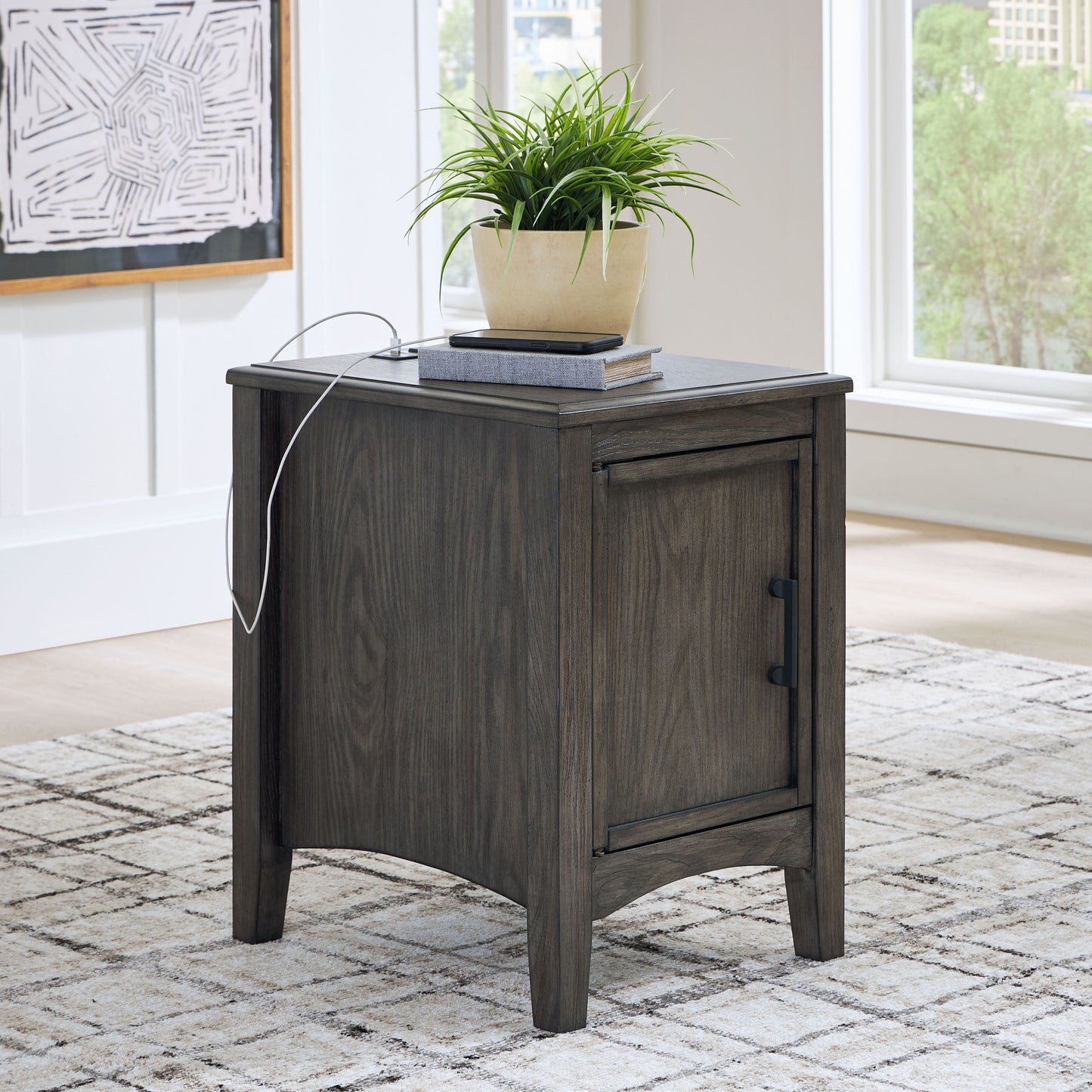 Montillan - Grayish Brown - Chair Side End Table