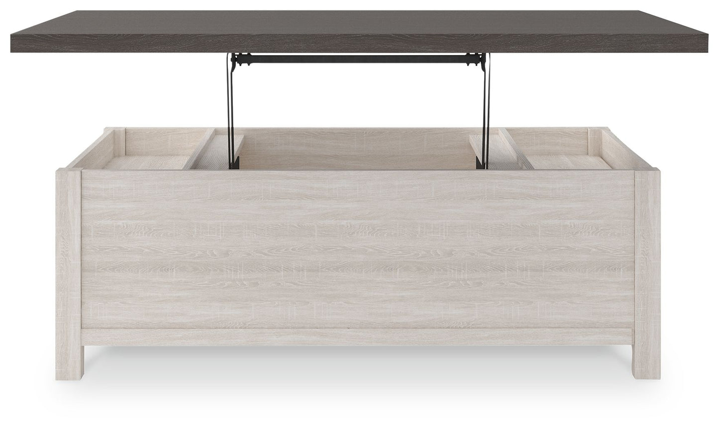 Dorrinson - White / Black / Gray - Lift Top Cocktail Table