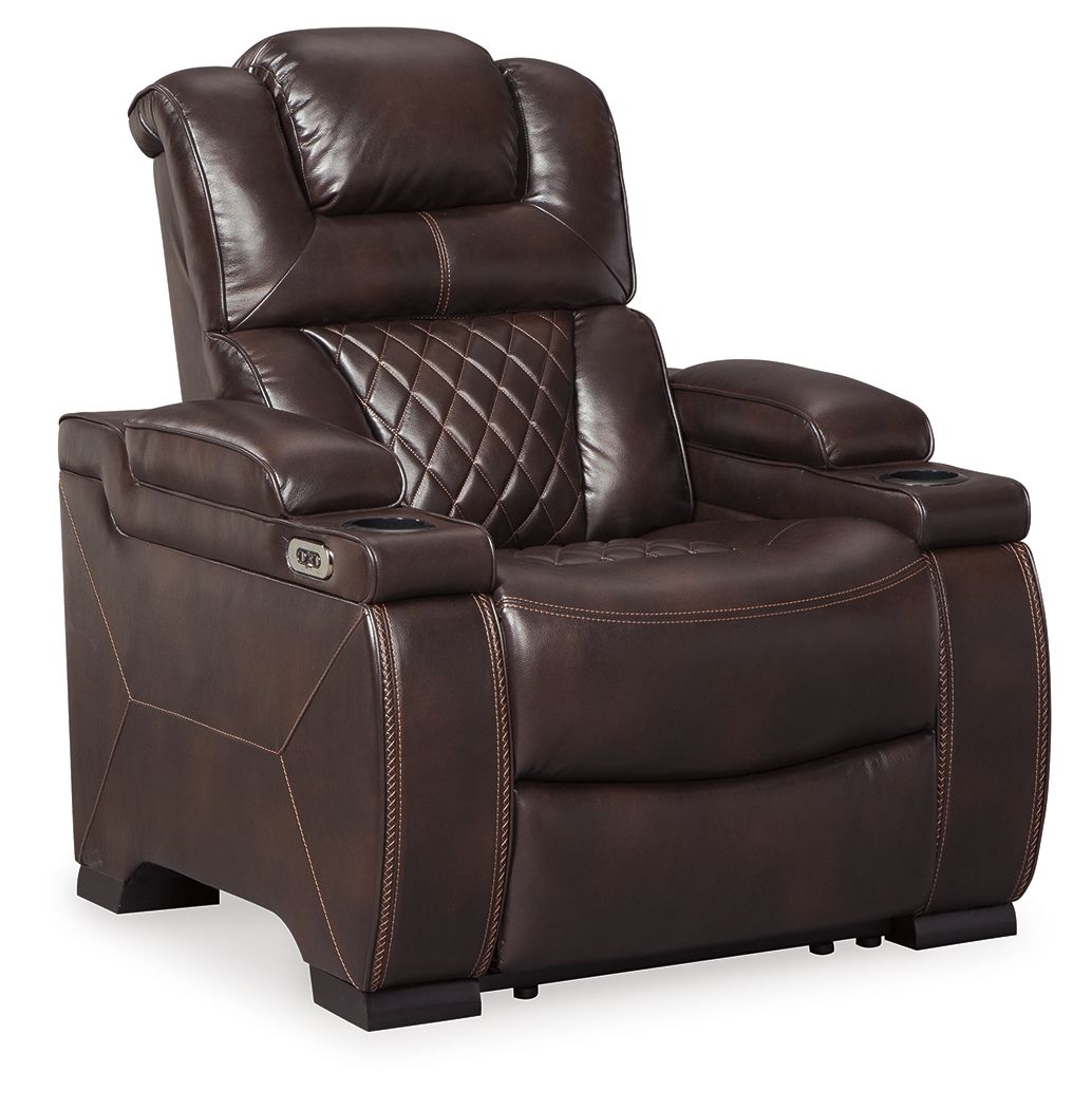 Warnerton - Brown Dark - Pwr Recliner/Adj Headrest