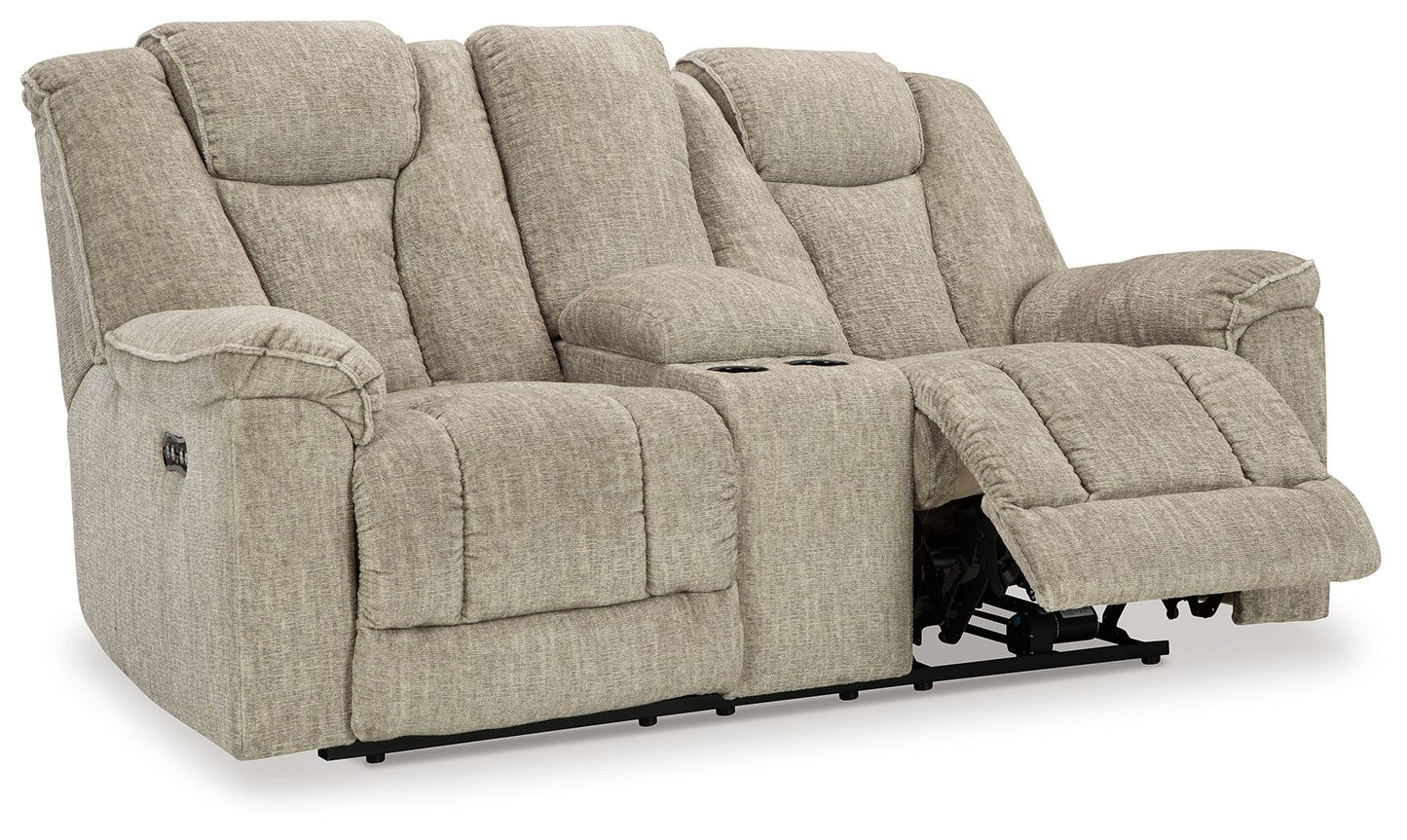 Hindmarsh - Stone - 2 Pc. - Power Reclining Sofa, Power Reclining Loveseat