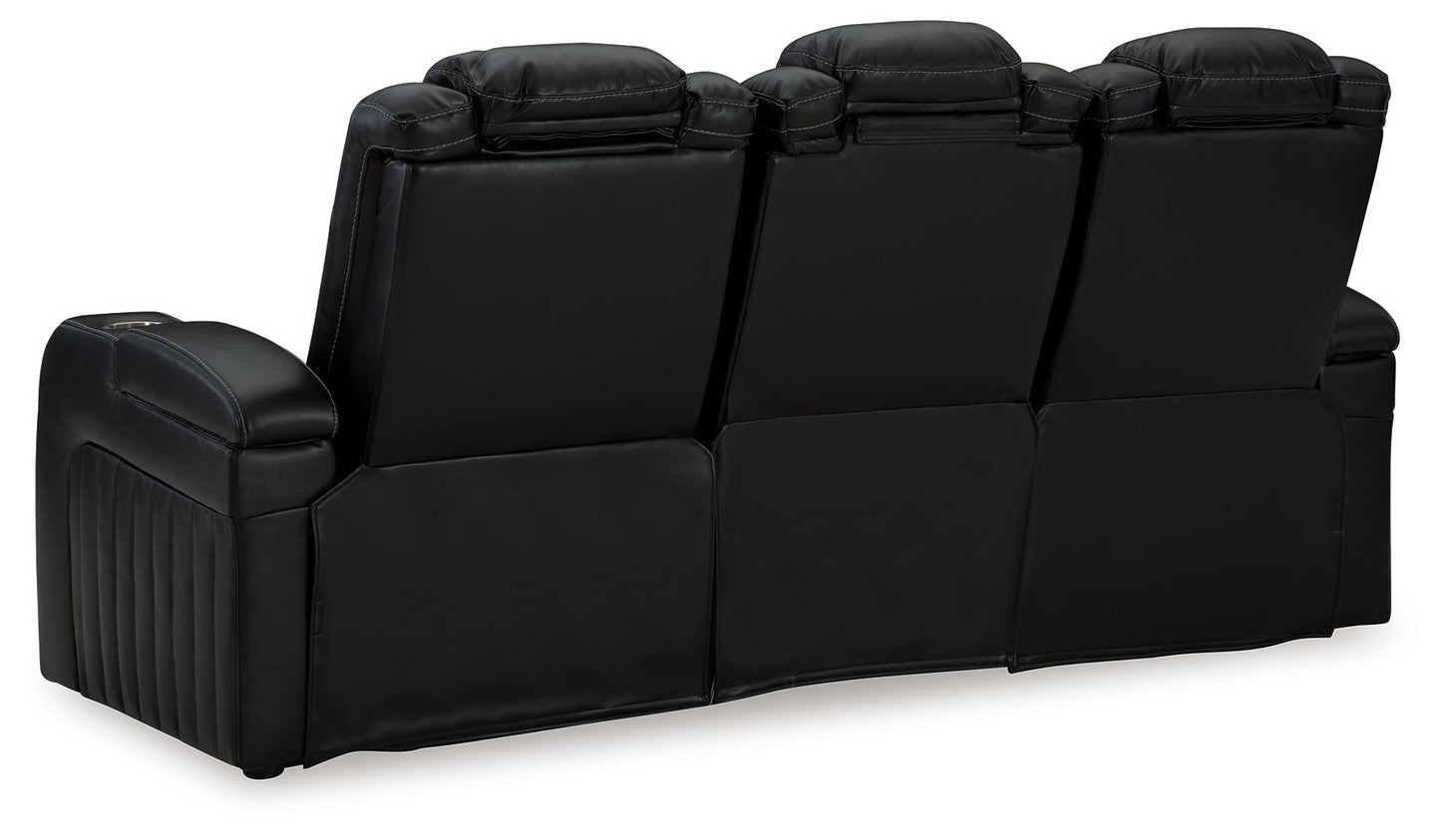 Caveman Den - Midnight - Power Reclining Sofa With Adj Headrest