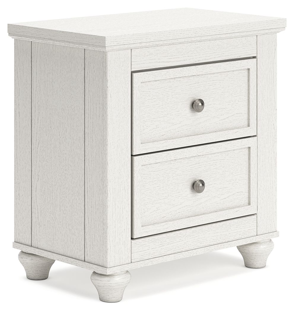 Grantoni - White - Two Drawer Night Stand