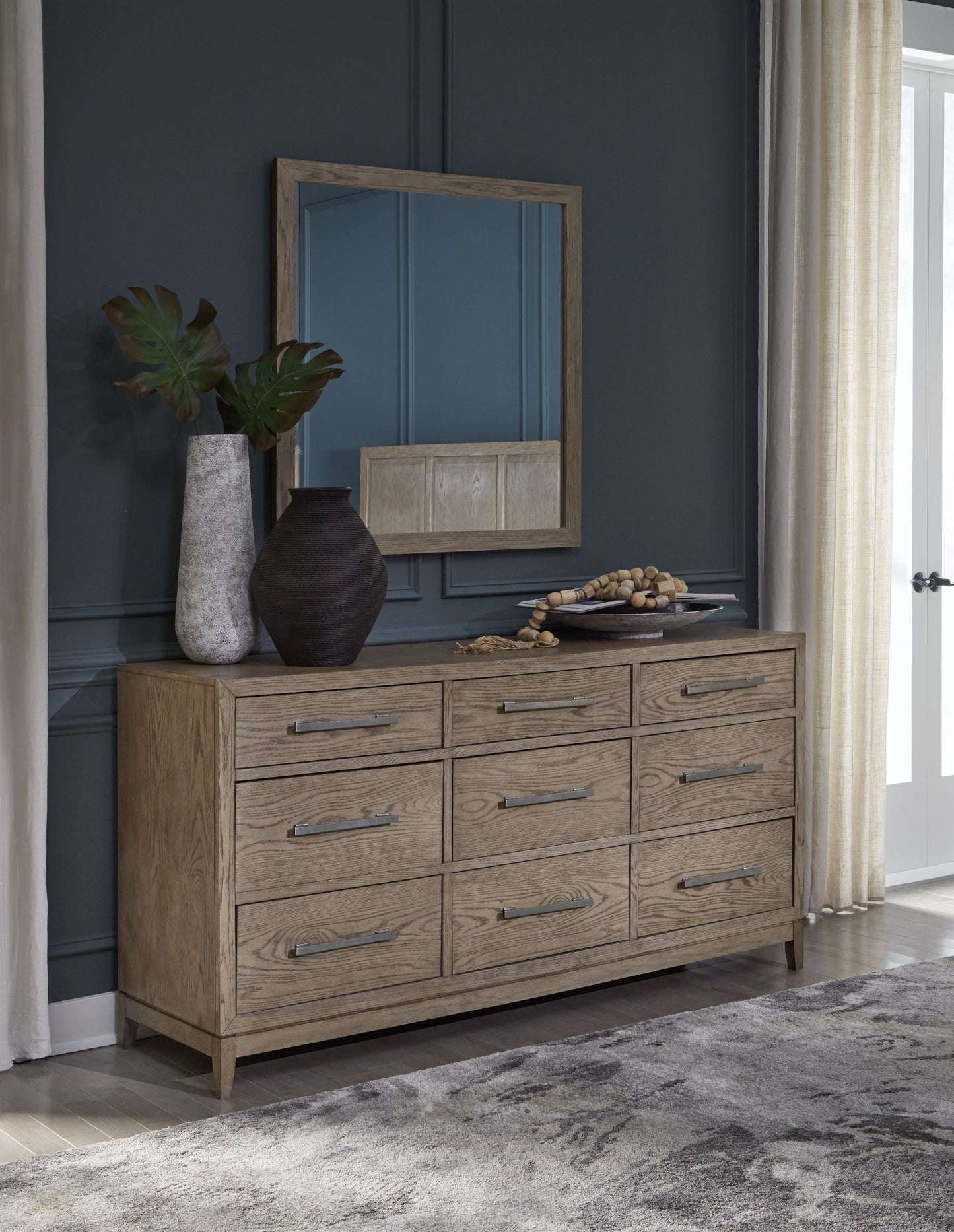 Chrestner - Gray - Dresser, Mirror