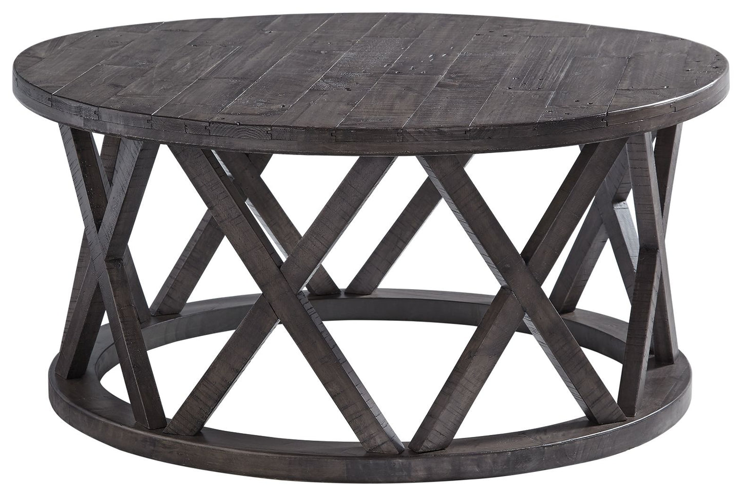 Sharzane - Grayish Brown - Round Cocktail Table