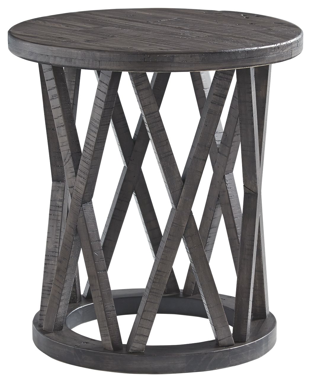 Sharzane - Grayish Brown - Round End Table