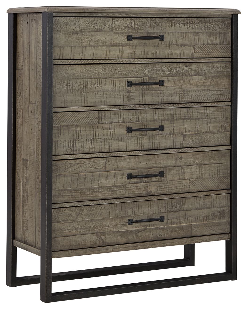 Brennagan - Gray - Five Drawer Chest