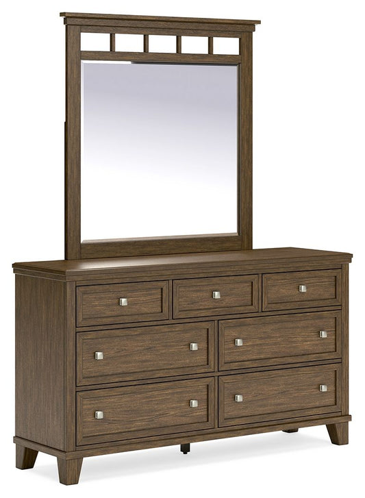 Shawbeck - Medium Brown - Dresser And Mirror