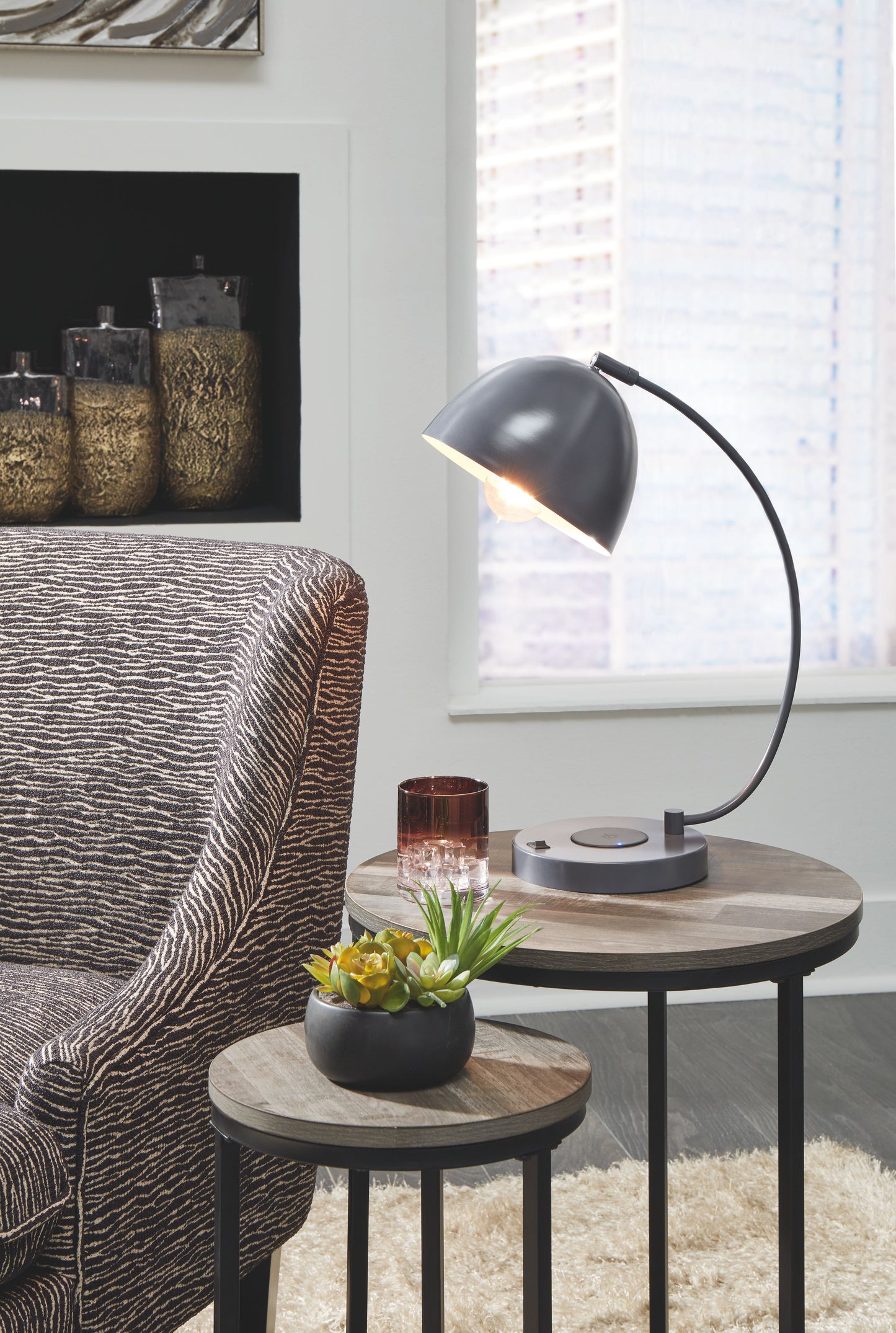 Austbeck - Gray - Metal Desk Lamp