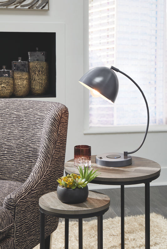 Austbeck - Gray - Metal Desk Lamp