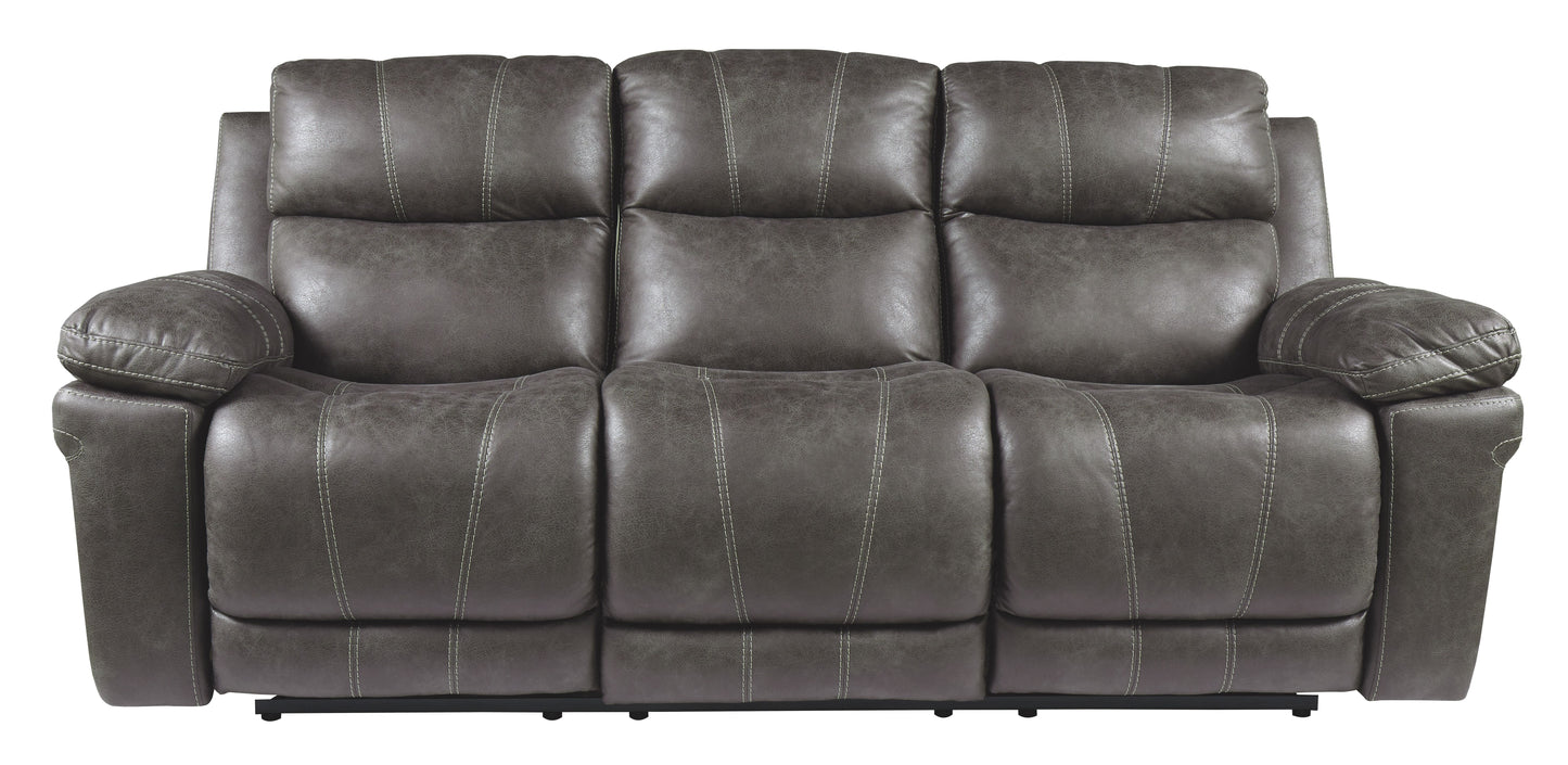 Erlangen - Dark Gray - Pwr Rec Sofa With Adj Headrest