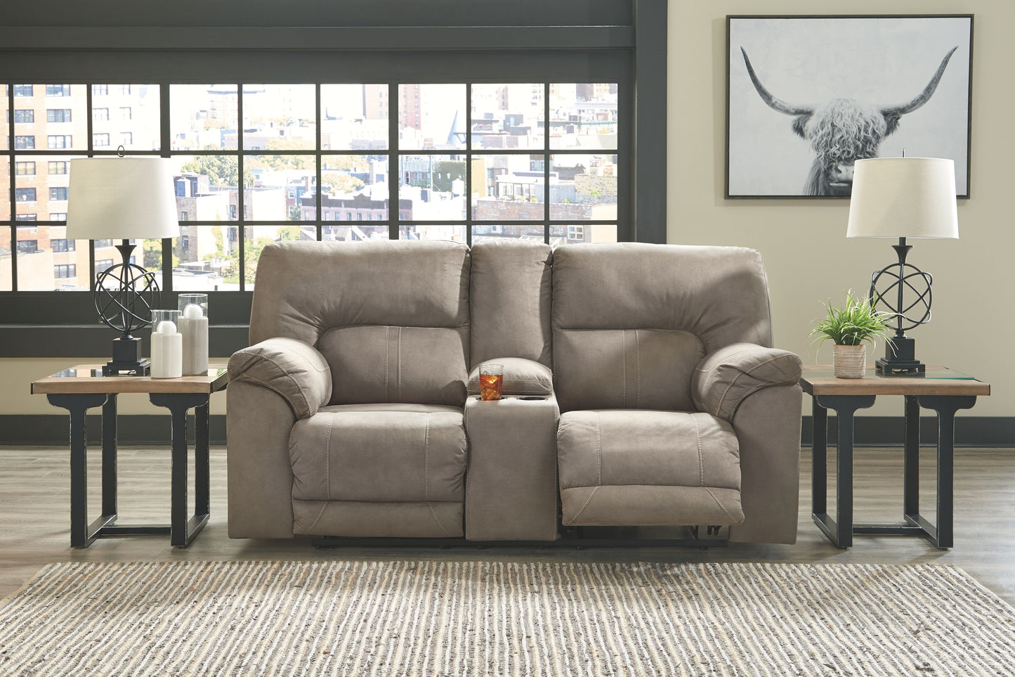 Cavalcade - Reclining Loveseat W/Console