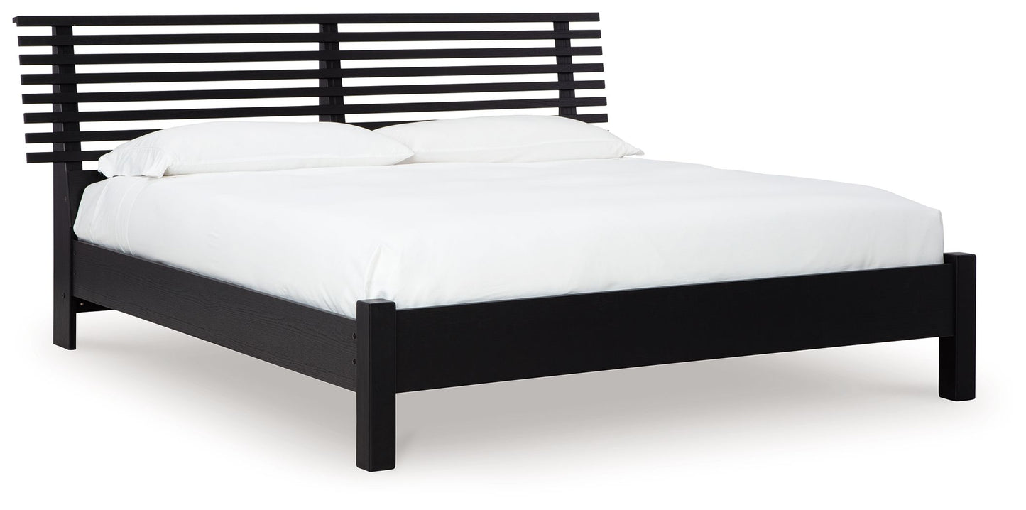 Danziar - Slat Panel Bed With Low Footboard Set