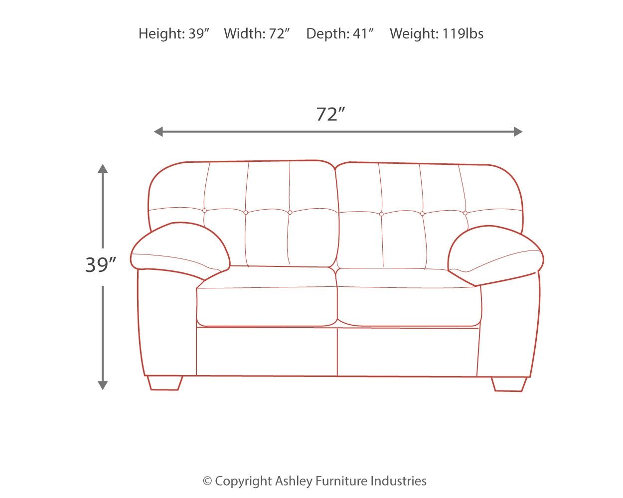 Accrington - Stationary Loveseat