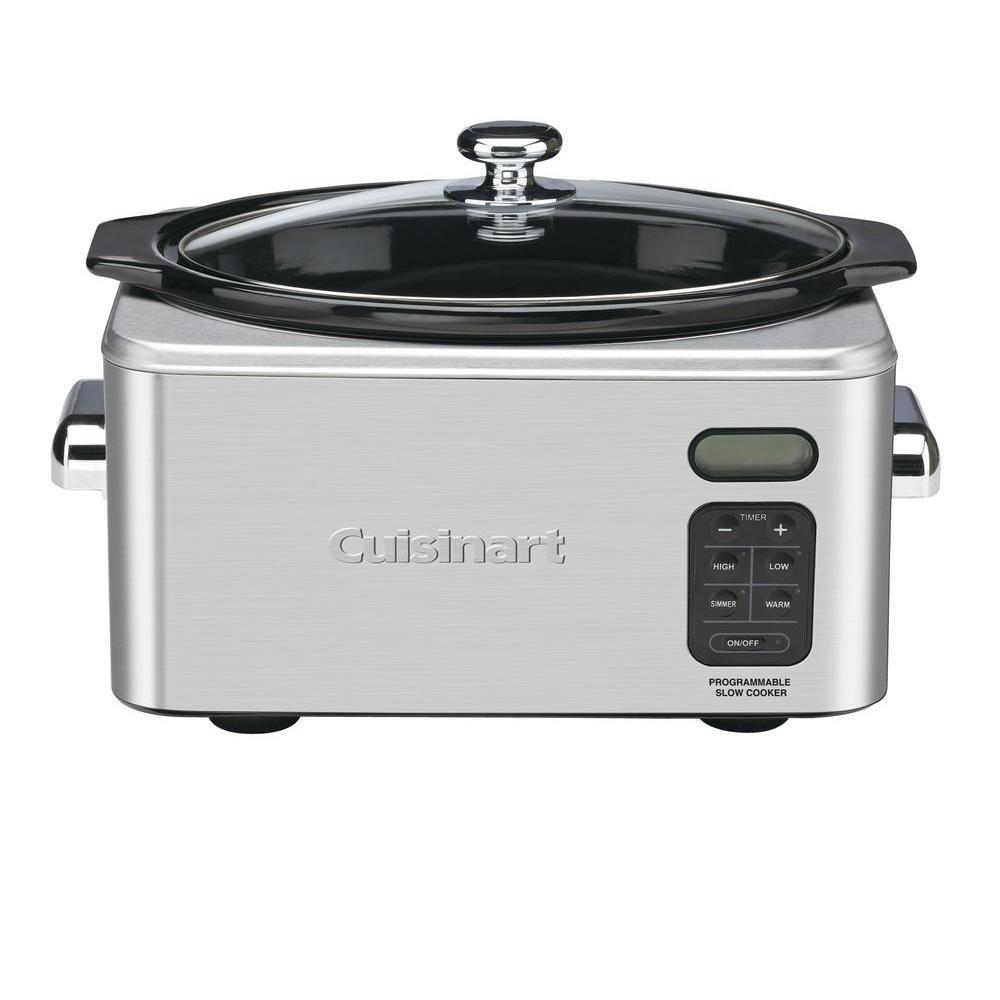 Cuisinart - 6.5 Qt Program Slow Cooker - Pearl Silver