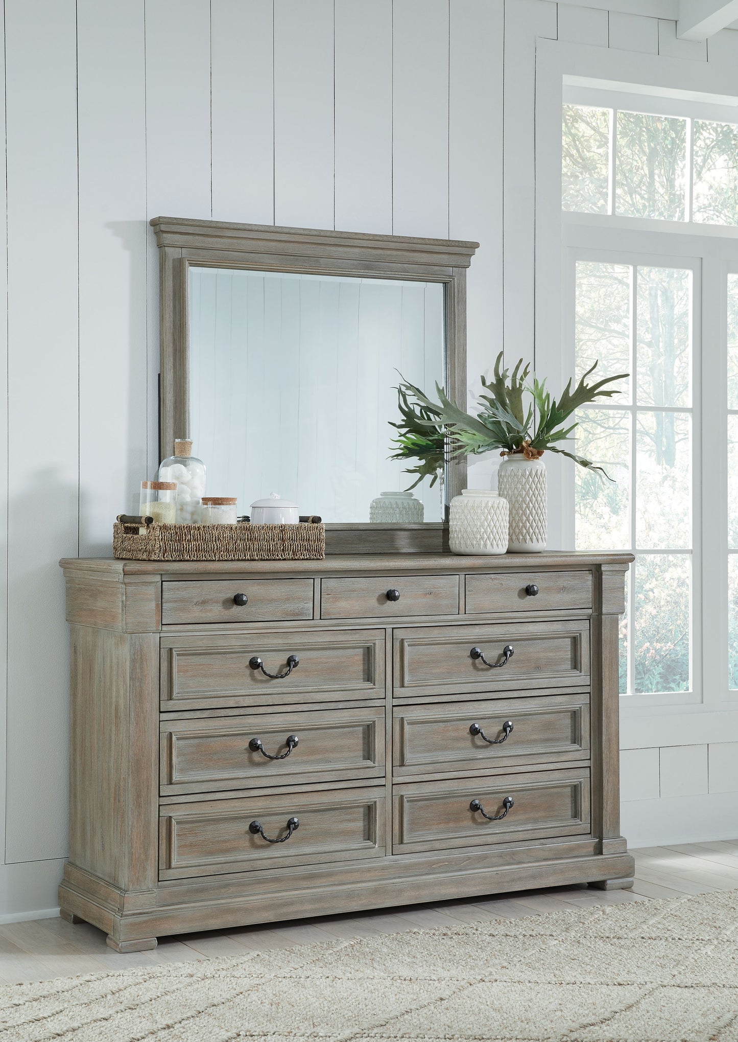 Moreshire - Bisque - Dresser, Mirror