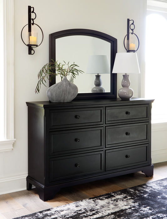 Chylanta - Black - Dresser, Mirror