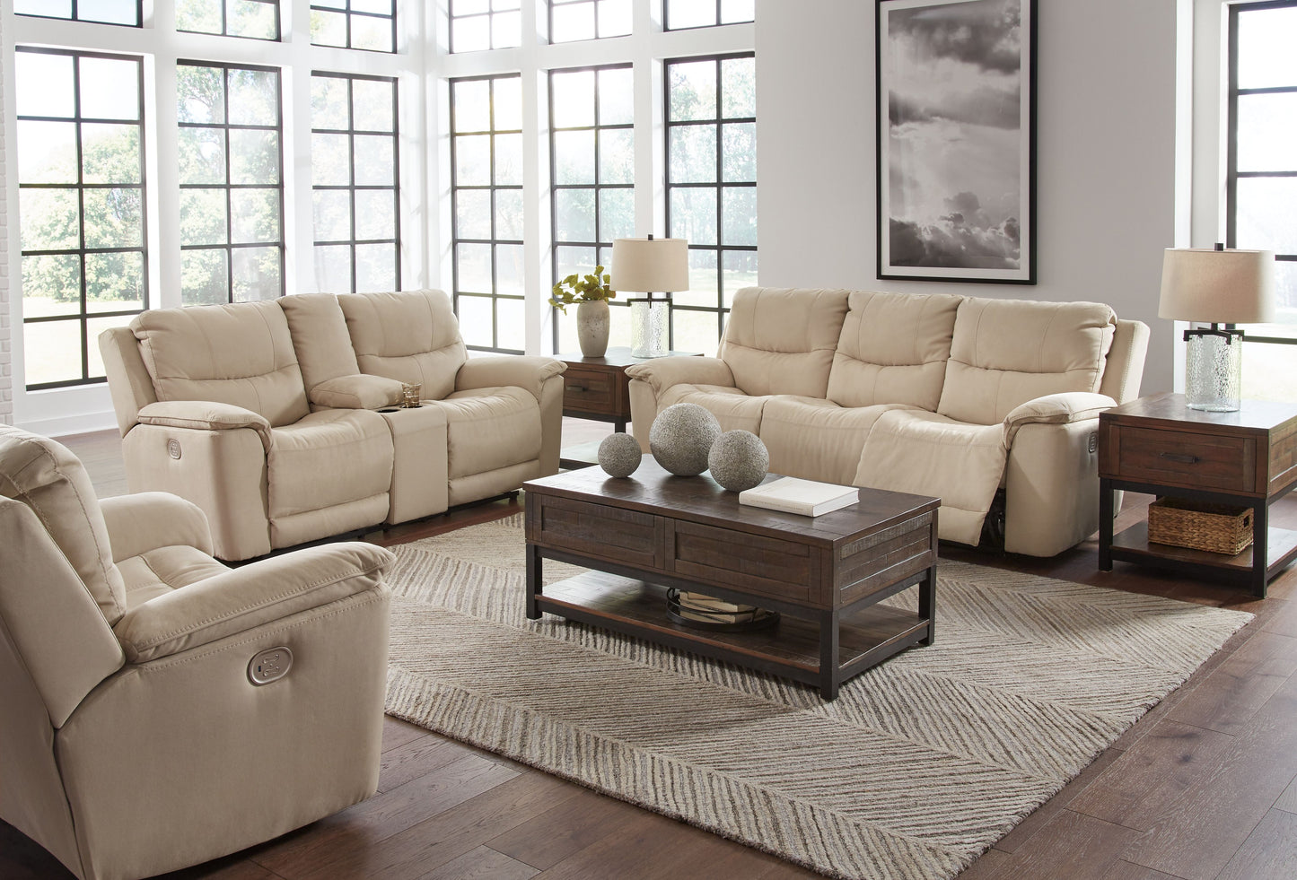 Next-gen - Power Reclining Sofa, Loveseat Set